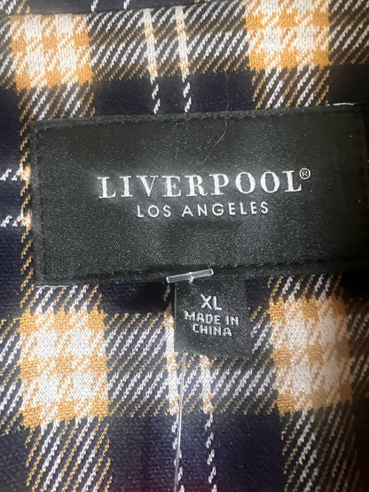 Size XL Liverpool Navy Plaid Blazer