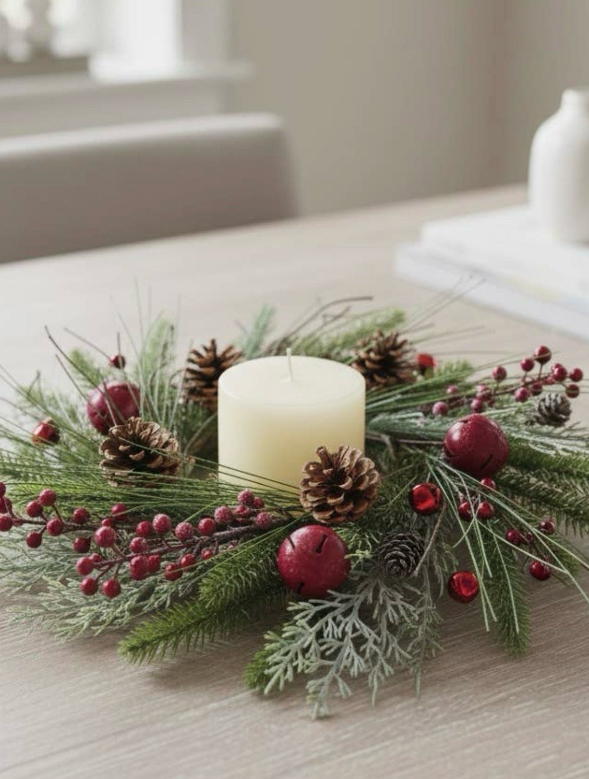 Christmas Jingle 4.5" Holiday Candle Ring