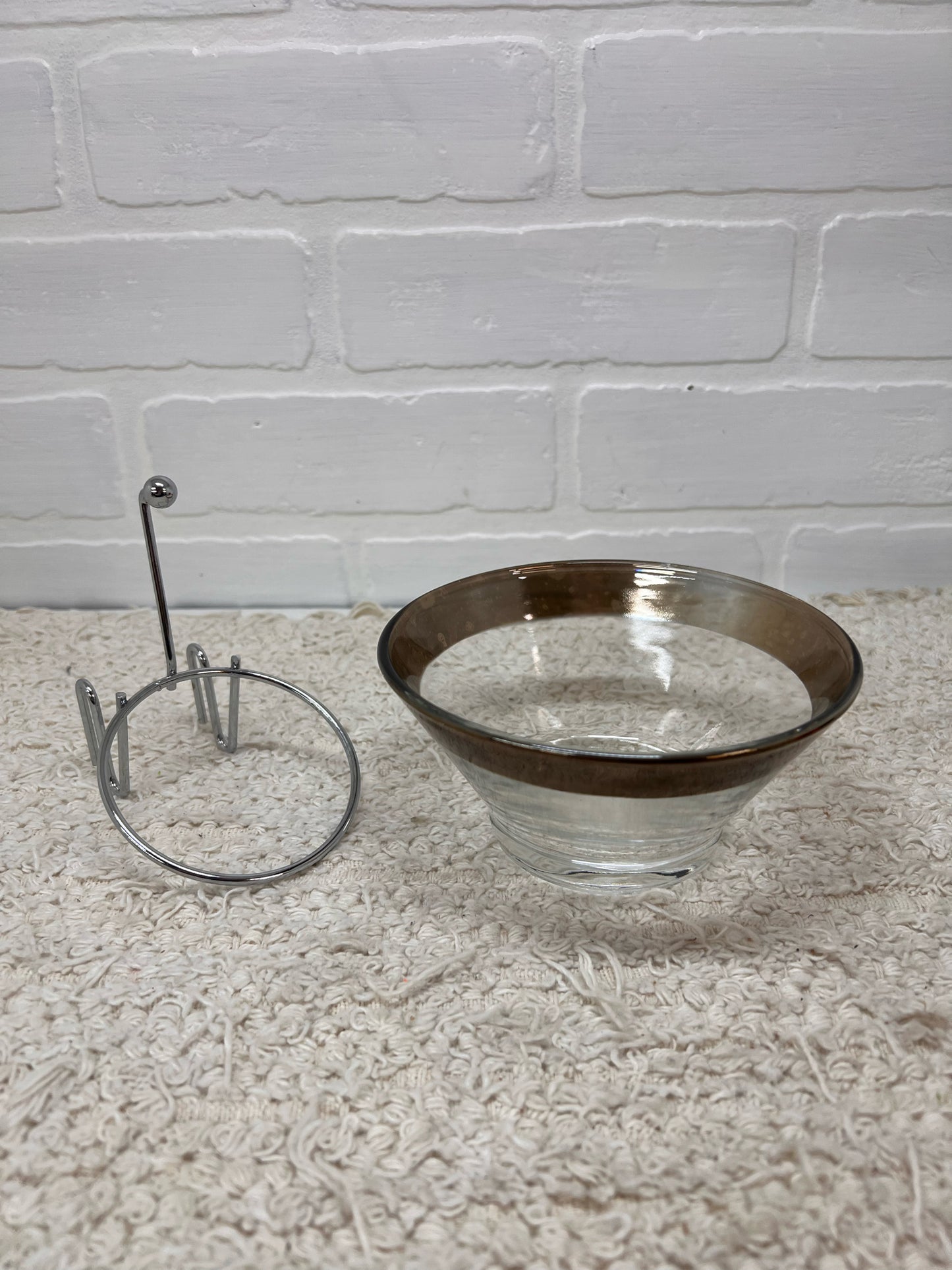 MCM Lustreware Chip & Dip Bowl Set