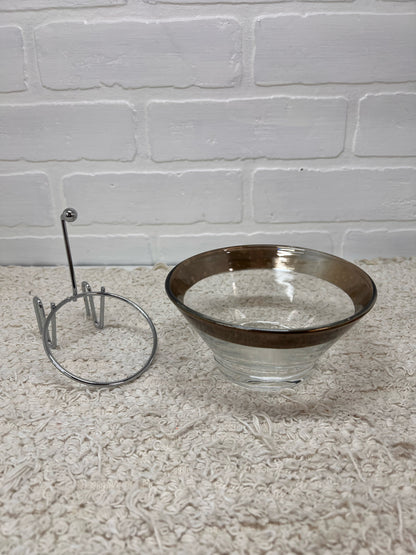 MCM Lustreware Chip & Dip Bowl Set