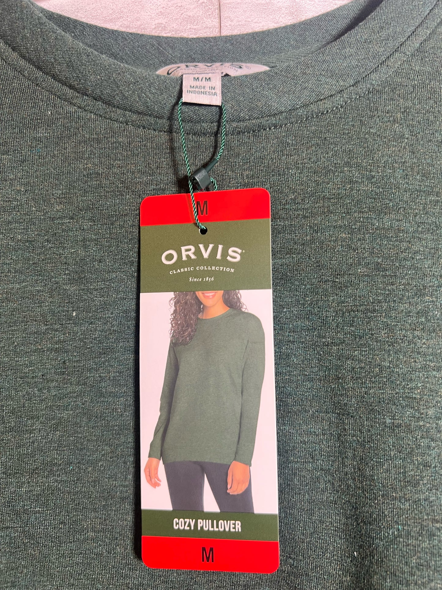 Size M Orvis  NWT Sweatshirt Cozy Fleece in Green