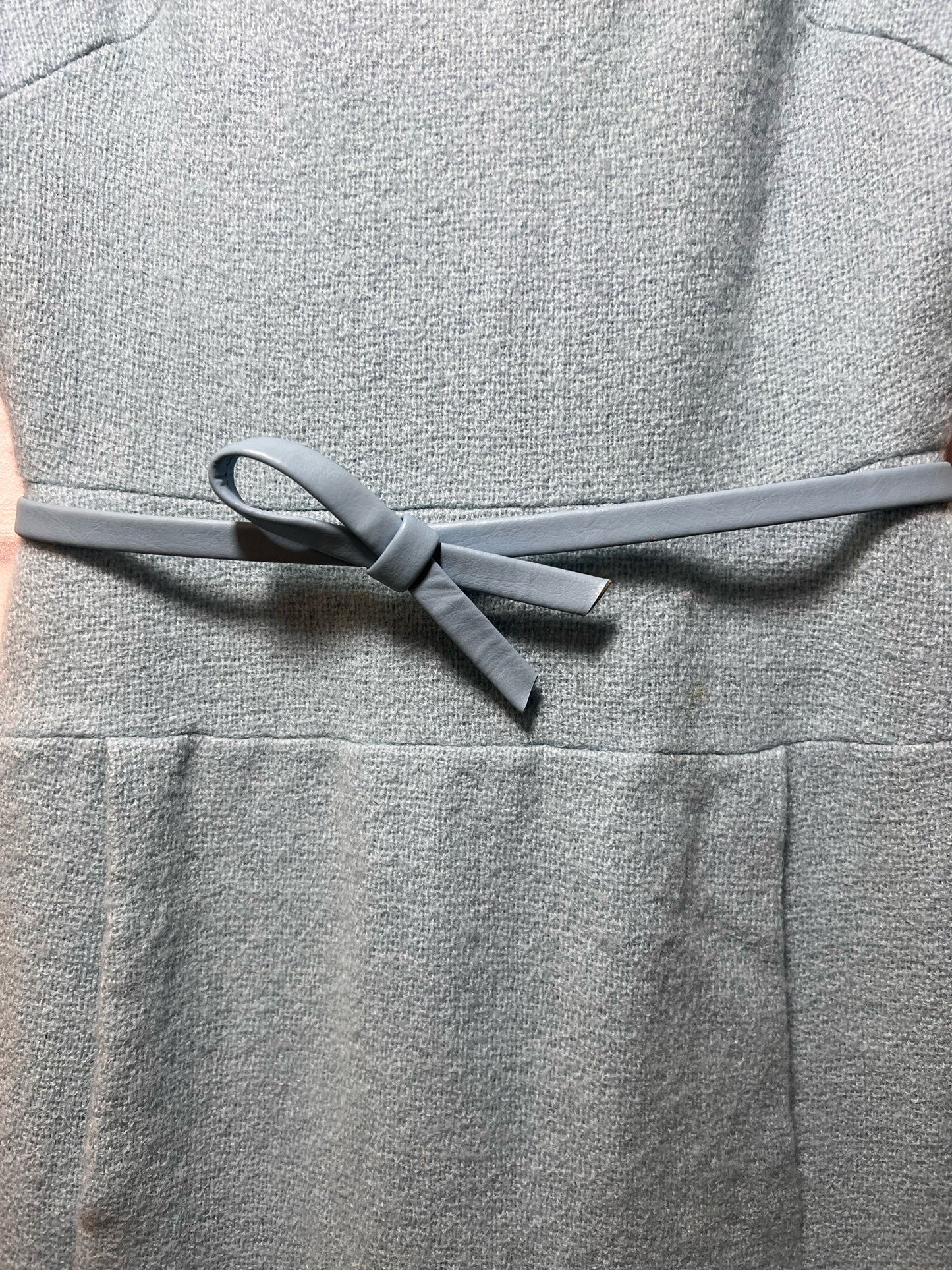 Vintage Size S Leslie Fay Light Blue Knit Dress