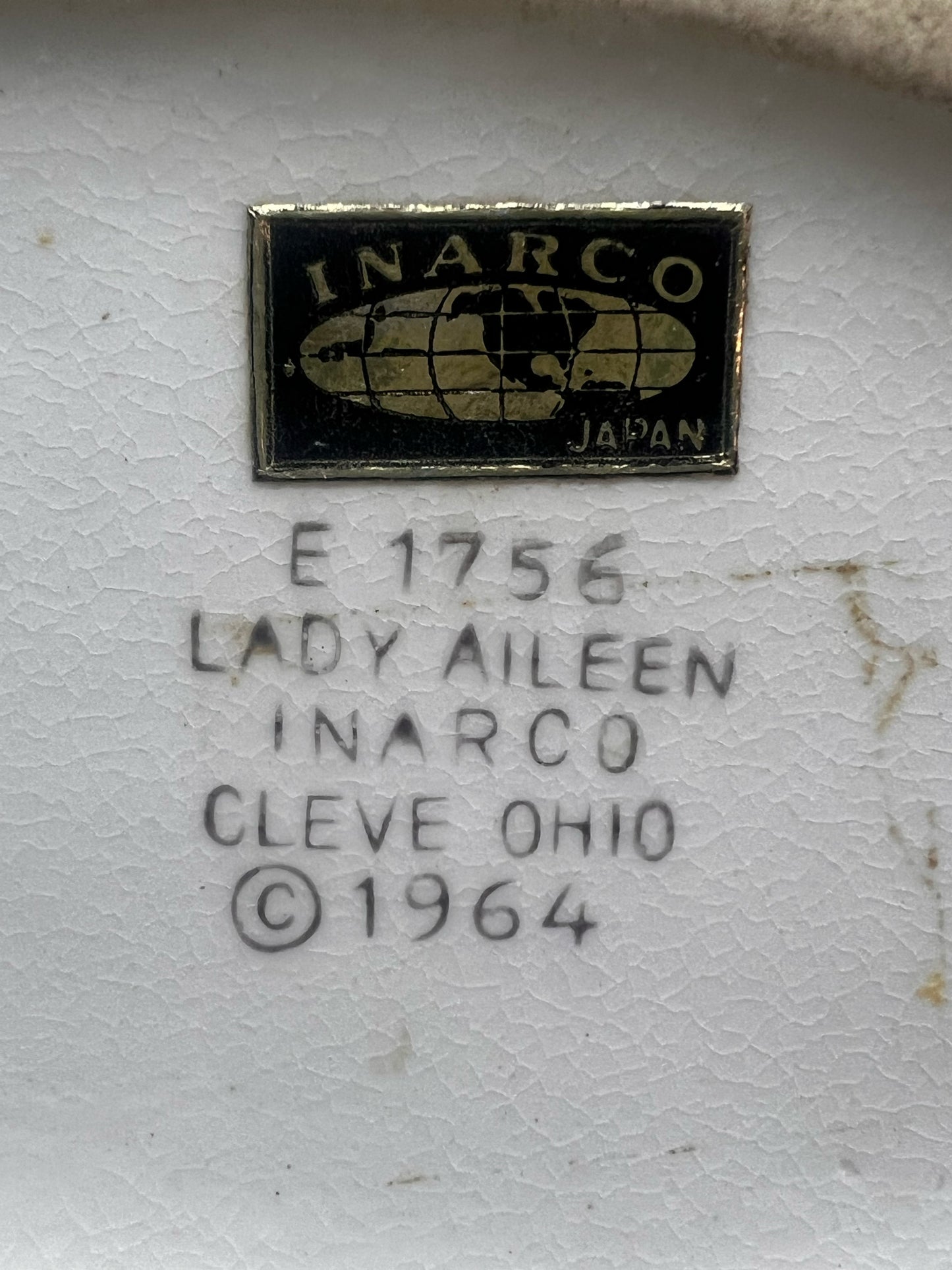 Inarco Lady Head Vase Lady Aileen 1964