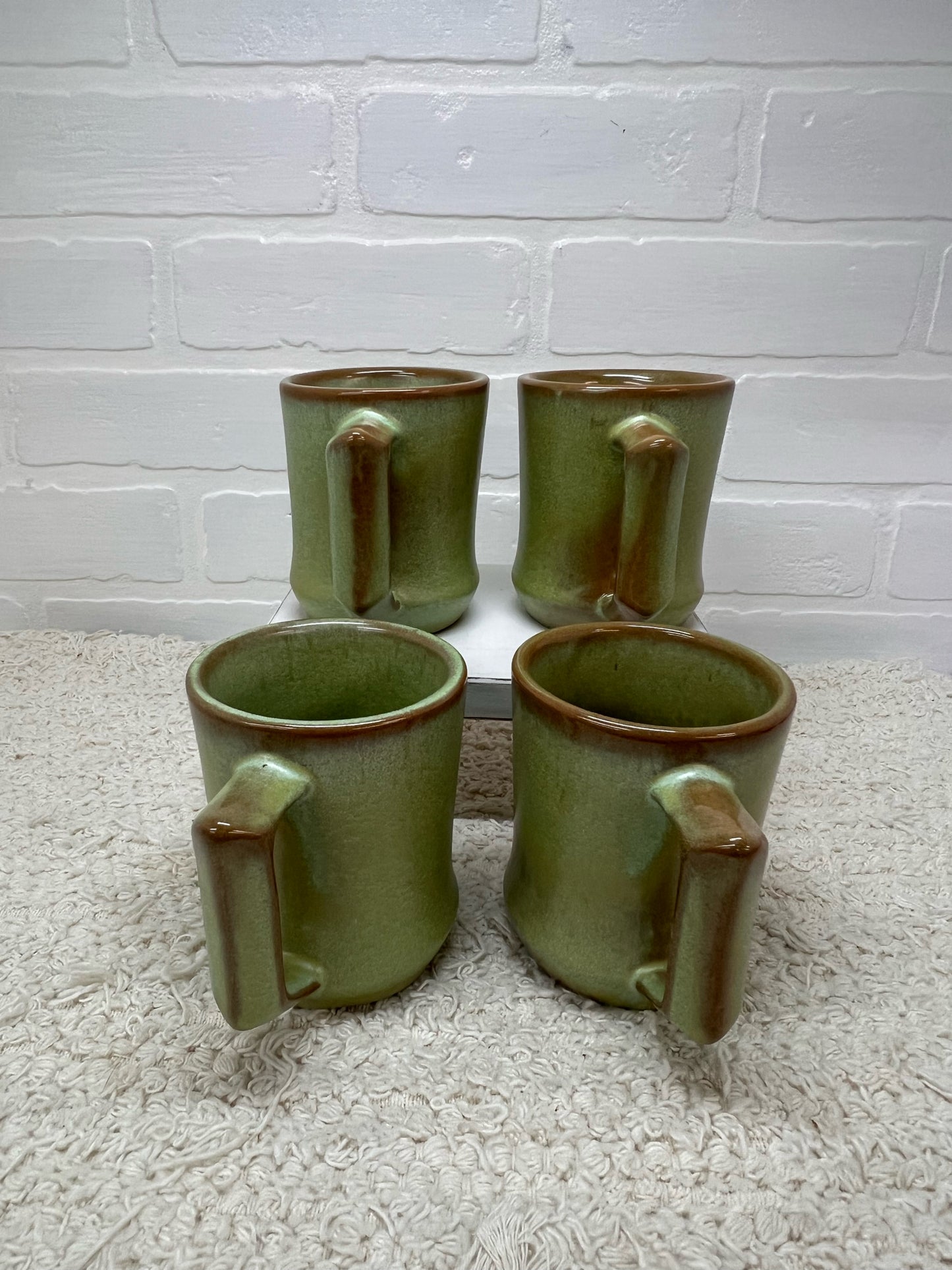 Frankoma Mug Set - Green Glaze C5 - New in Box