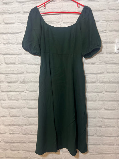 Size S Old Navy Green Smocked Back Midi Dress