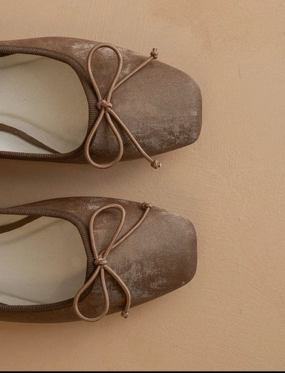 Oasis Society 'The London' Ballet Pointe Flat in Coffee