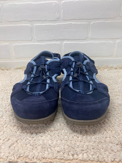 Shoe Size 9 Land's End blue closed toe all weather sandal