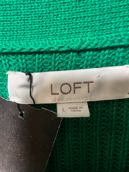 Size L Loft Green Longline Cardigan 100% Cotton