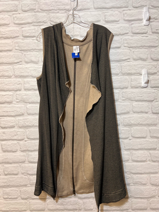 Size M Parsley & Sage striped longline vest