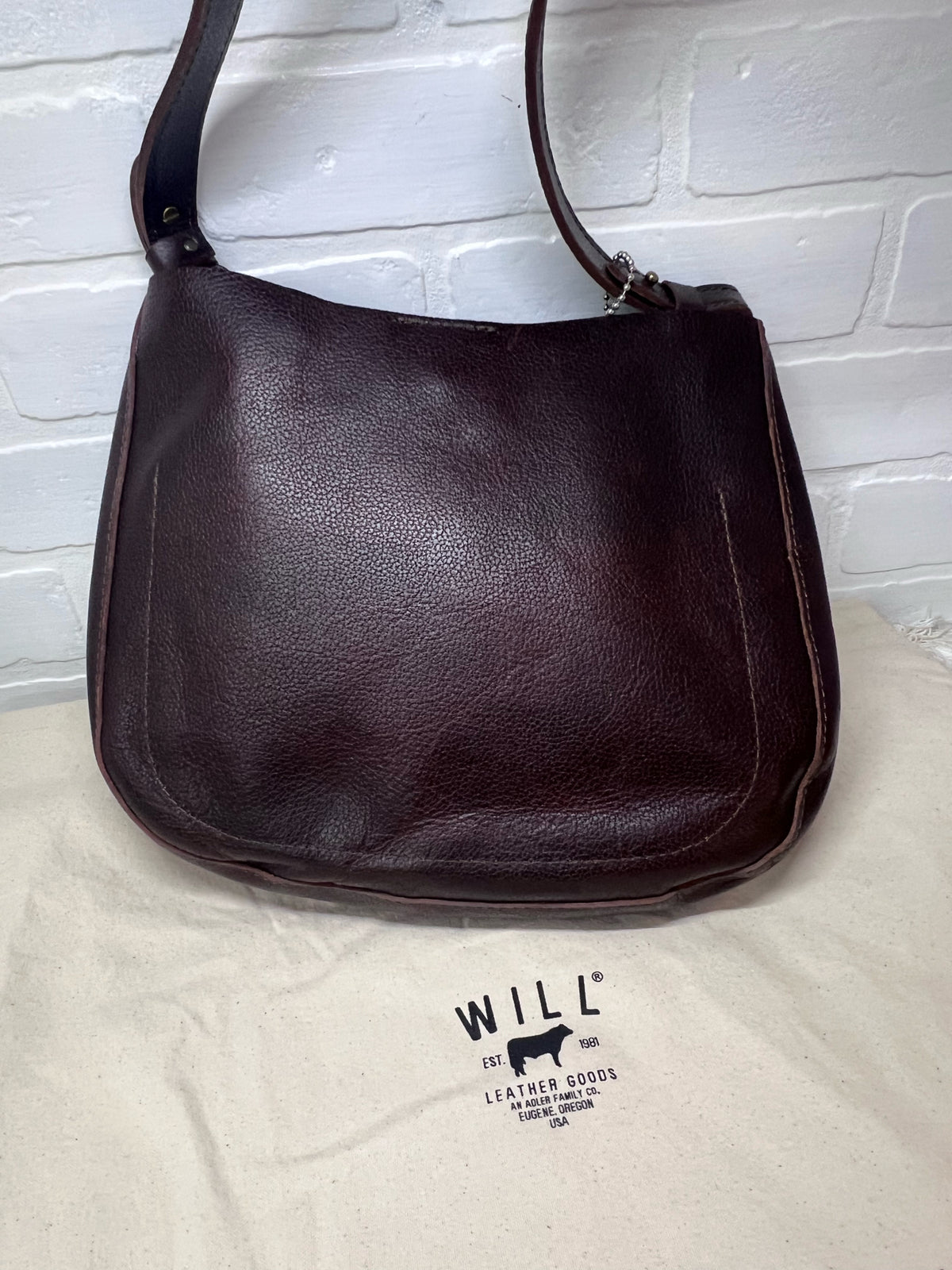 WILL Leather Goods Pebbled Leather Shoulder Bag