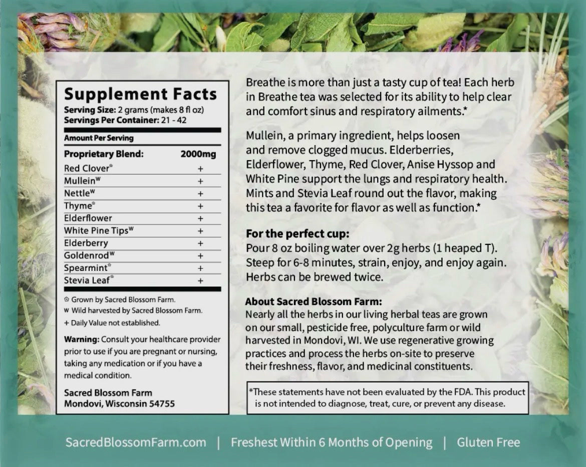 Sacred Blossom Farm Loose Leaf Herbal Tea - Assorted Varieties