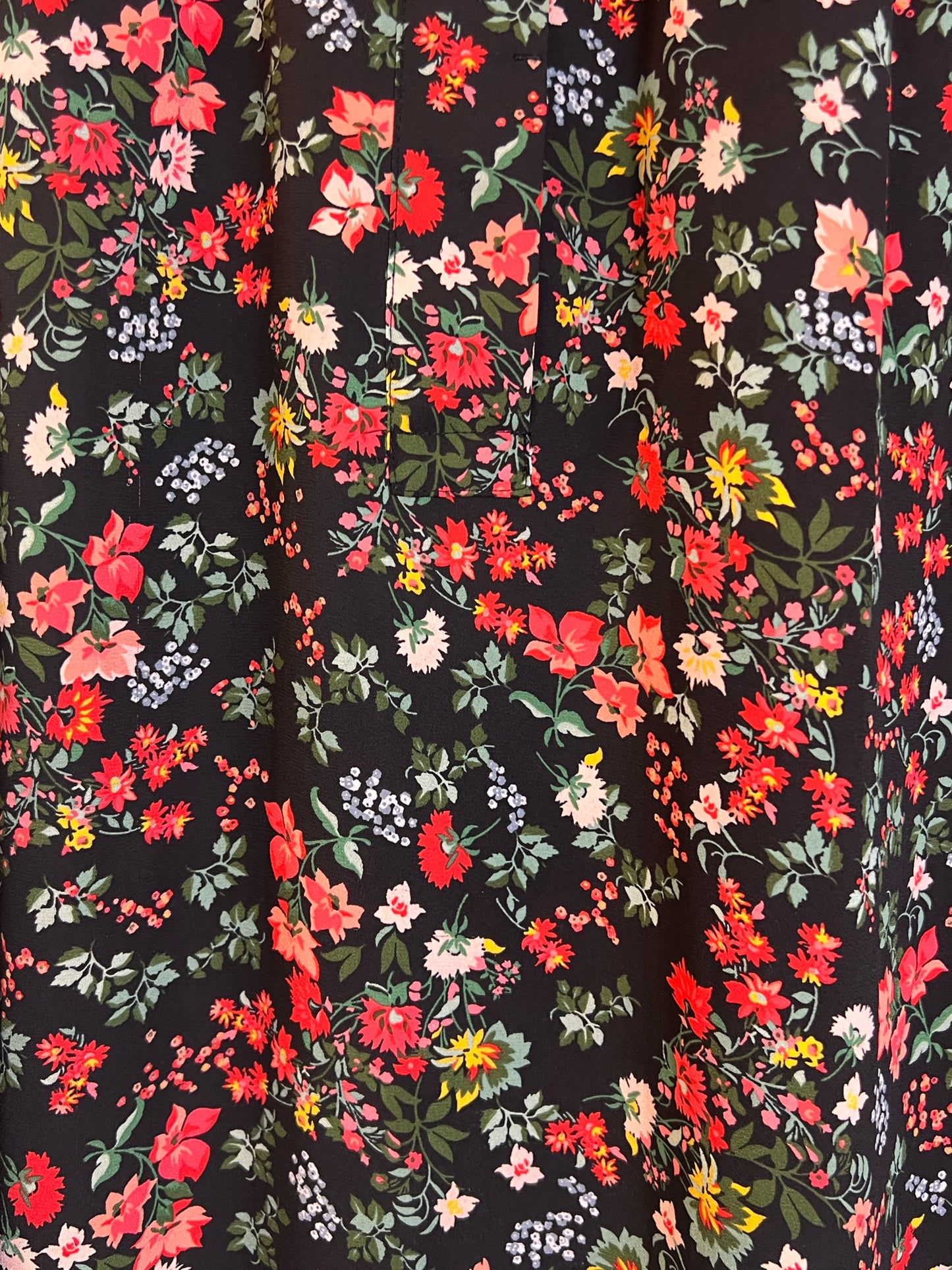 Size L Loft Black Floral Tank  Blouse