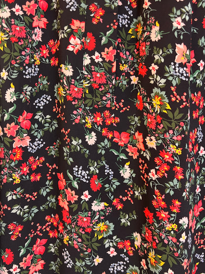 Size L Loft Black Floral Tank  Blouse