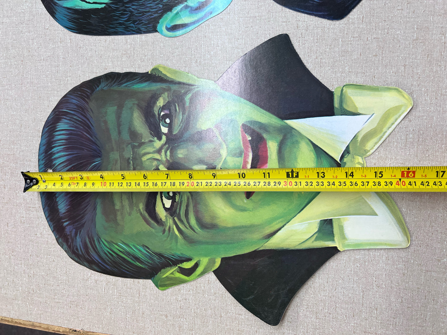 Vintage Universal Movie Monster Dracula, Frankenstein & Wolf Man 1960's Portrait