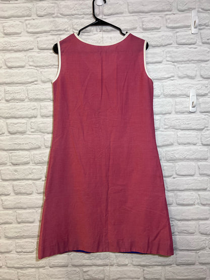 Kayser Vintage 1960's House Dress - Pink w/ Bike Embroidery