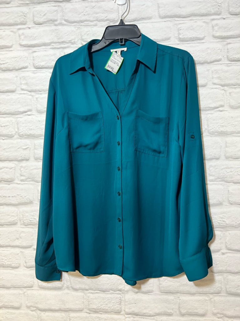 Size L Maurice's dark teal blouse