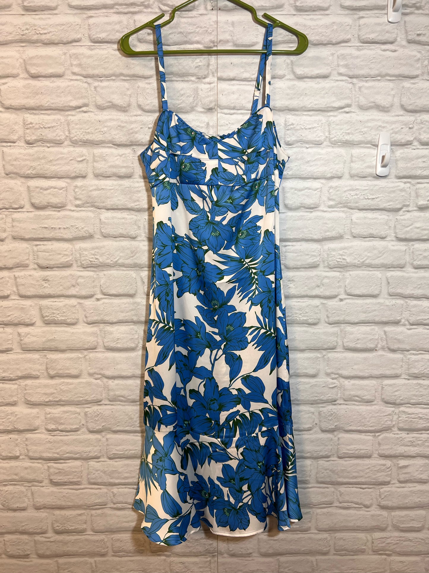 Size M CAbi Blue Floral Maxi Sun Dress