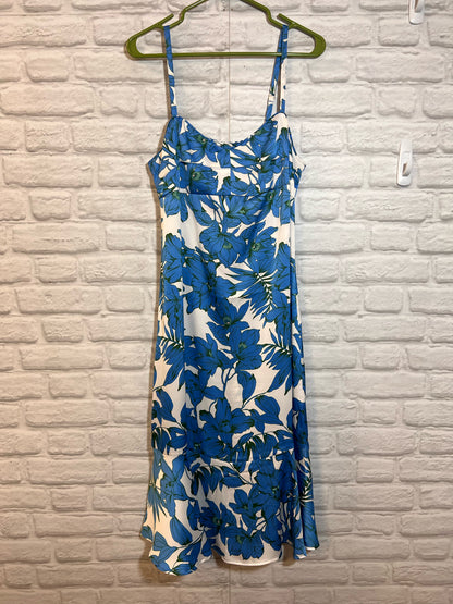 Size M CAbi Blue Floral Maxi Sun Dress