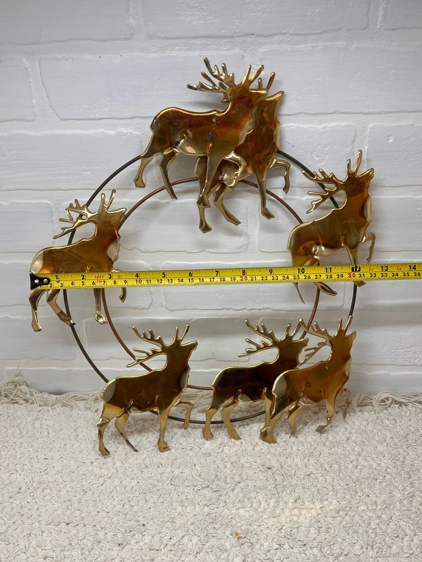Vintage Metal Deer Wreath