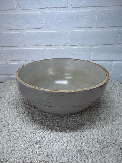 Vintage Stoneware Mixing Bowl - Unmarked & As Is