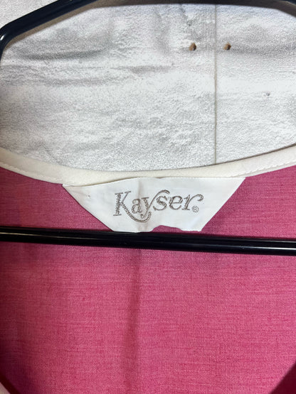 Kayser Vintage 1960's House Dress - Pink w/ Bike Embroidery