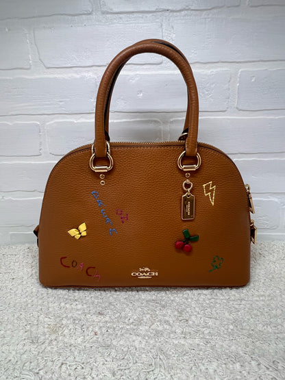 Coach Leather Katy Satchel w/ Diary Embroidery & Coordinating Wallet