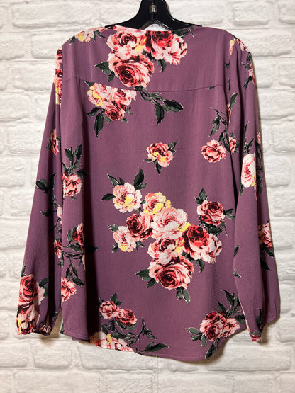 Size M Staccato Mauve Floral Blouse