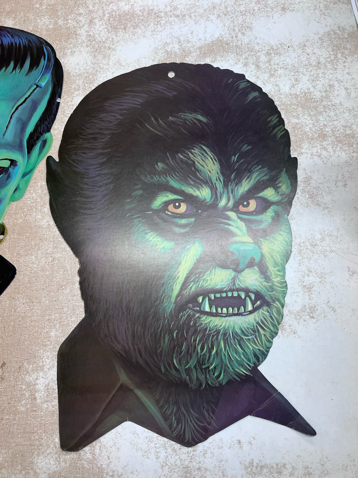 Vintage Universal Movie Monster Dracula, Frankenstein & Wolf Man 1960's Portrait