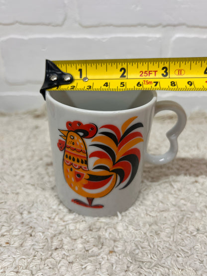 Vintage Mug Set MCM Chickens - Made in Japan