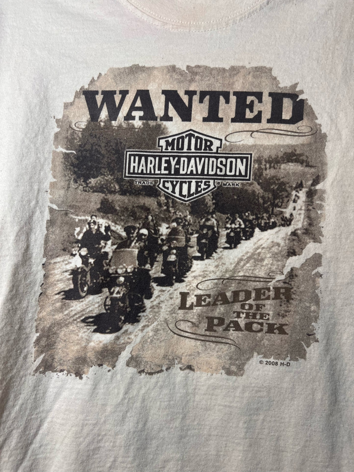 Harley-Davidson Size Medium Cream T-Shirt - Men's
