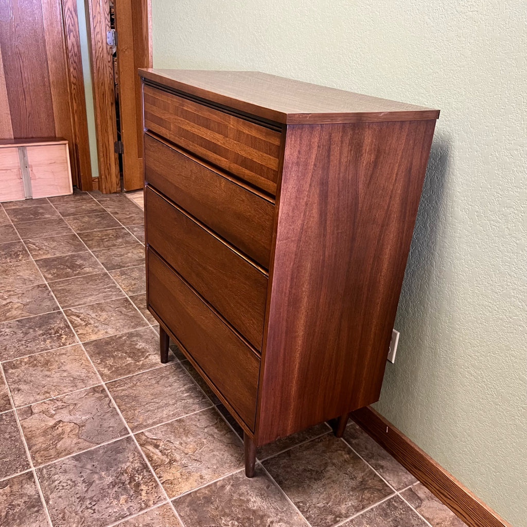 MCM Tall Dark Wood Dresser