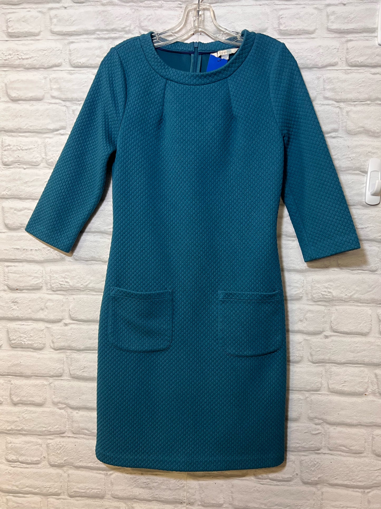 Size 4 Boden 3/4 sleeve blue dress