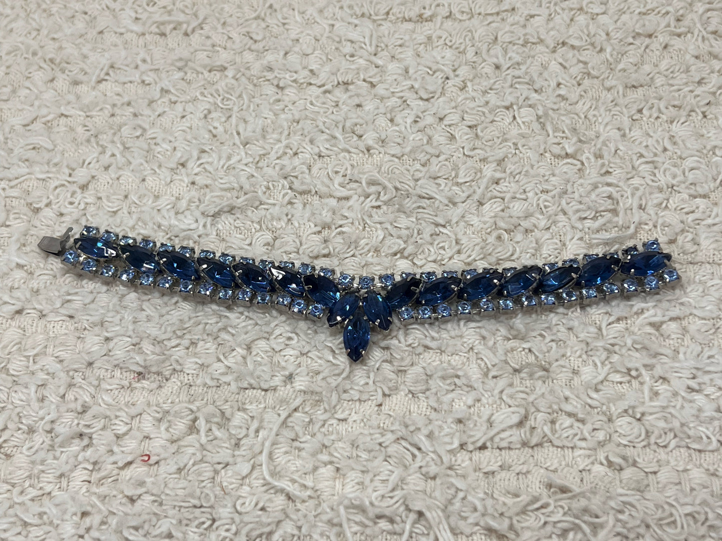 Vintage blue rhinestone bracelet