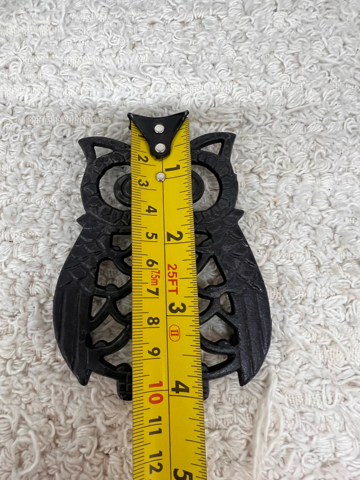 Vintage Metal Owl Trivet Set - Four 4 inch owls