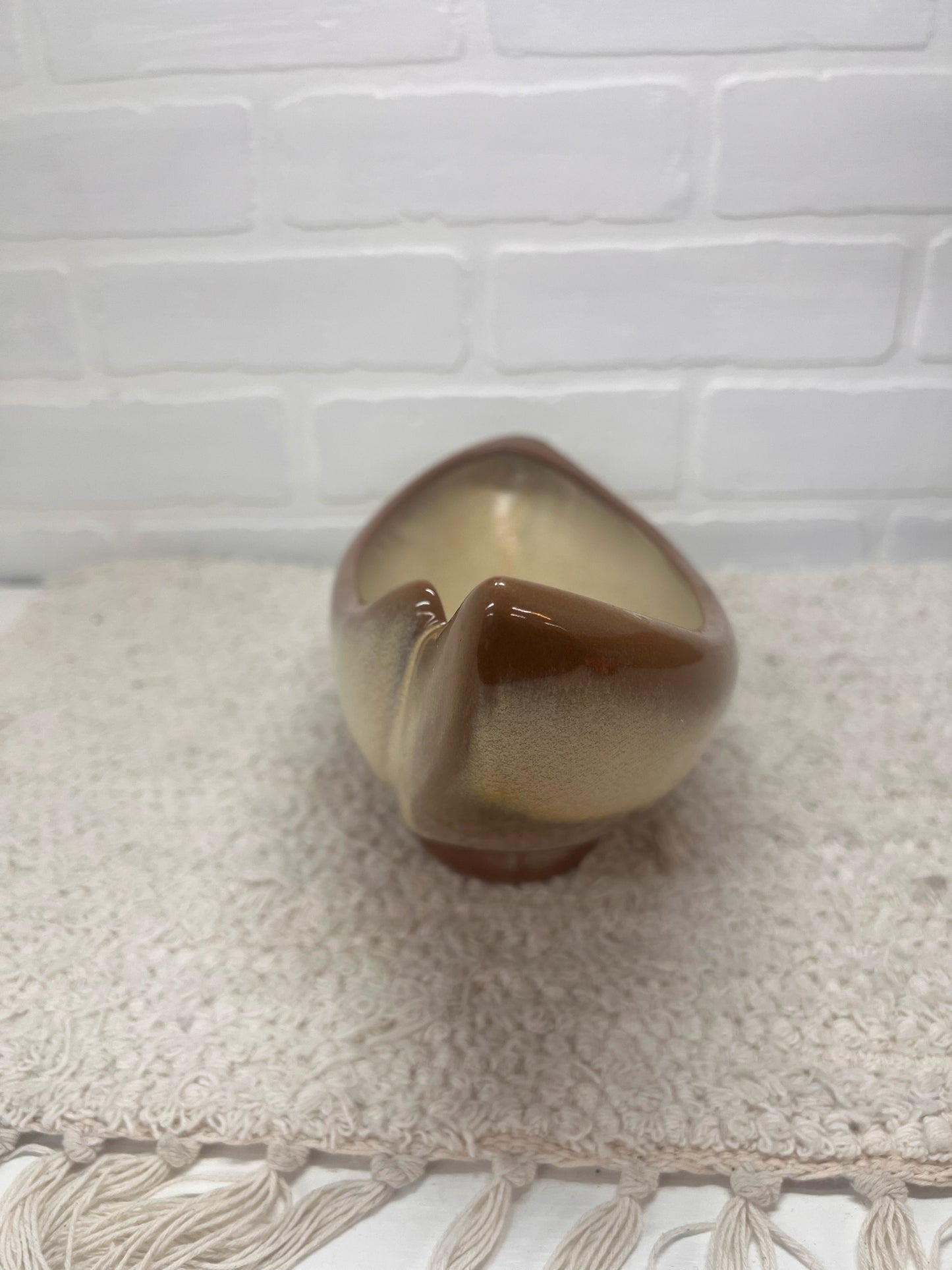 Frankoma Pottery Crescent Shaped Console Bowl