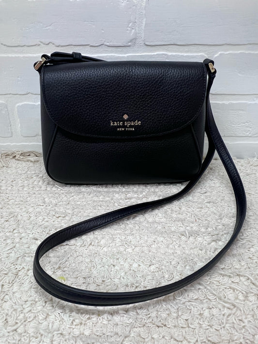 Kate Spade Monica Mini Flap Crossbody in Black Leather