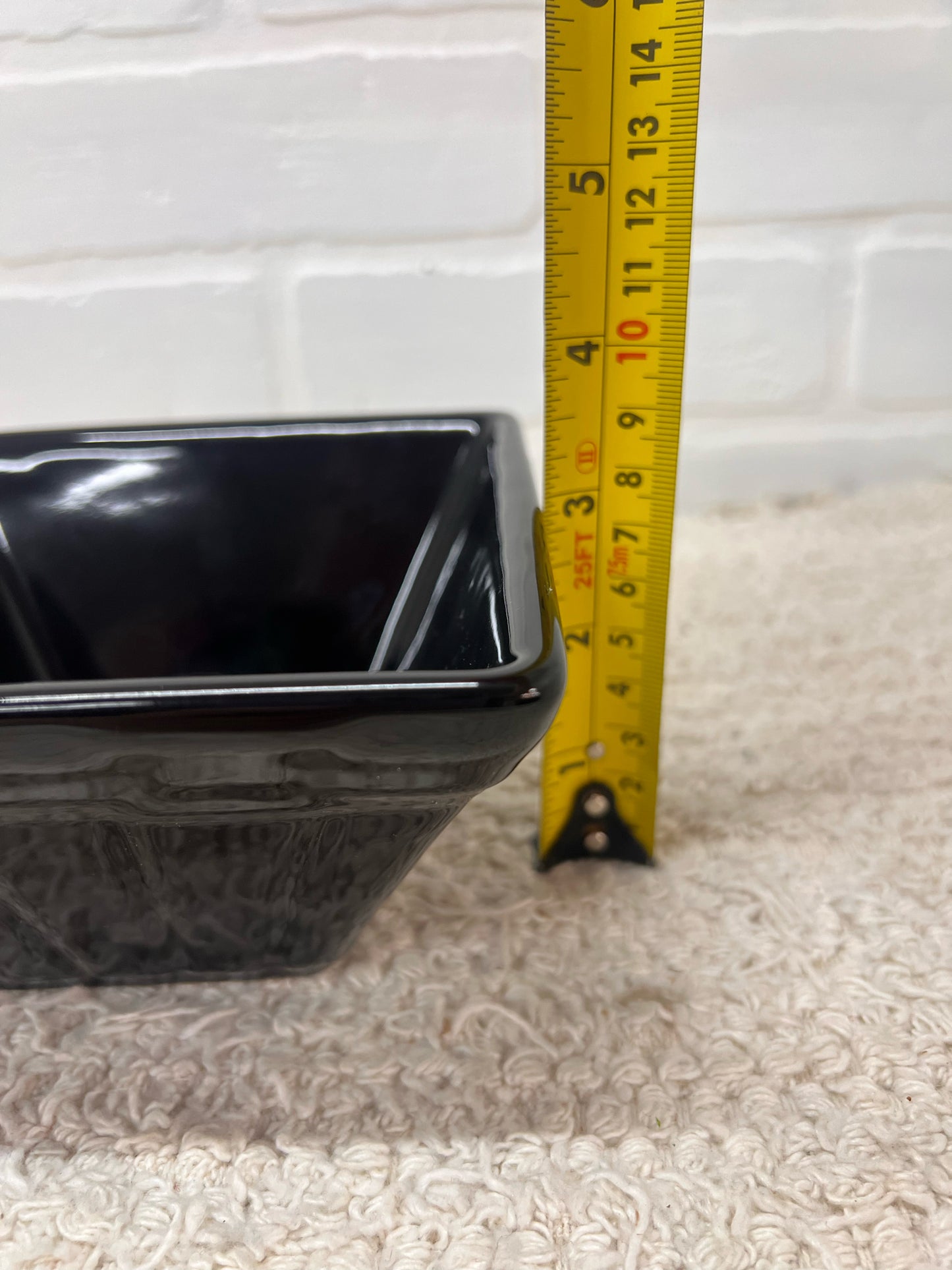 Longaberger Vintage Basket Shaped Black Planter