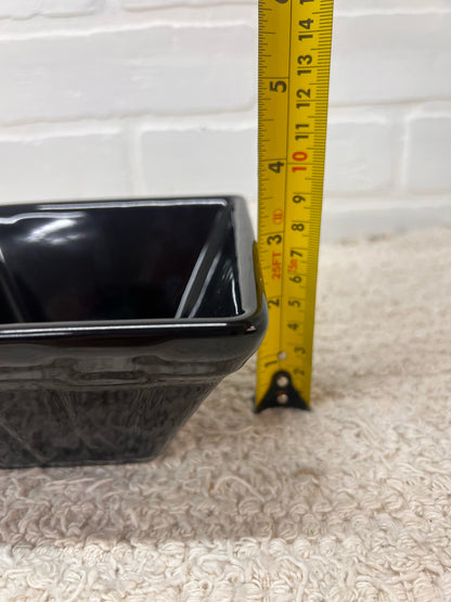 Longaberger Vintage Basket Shaped Black Planter