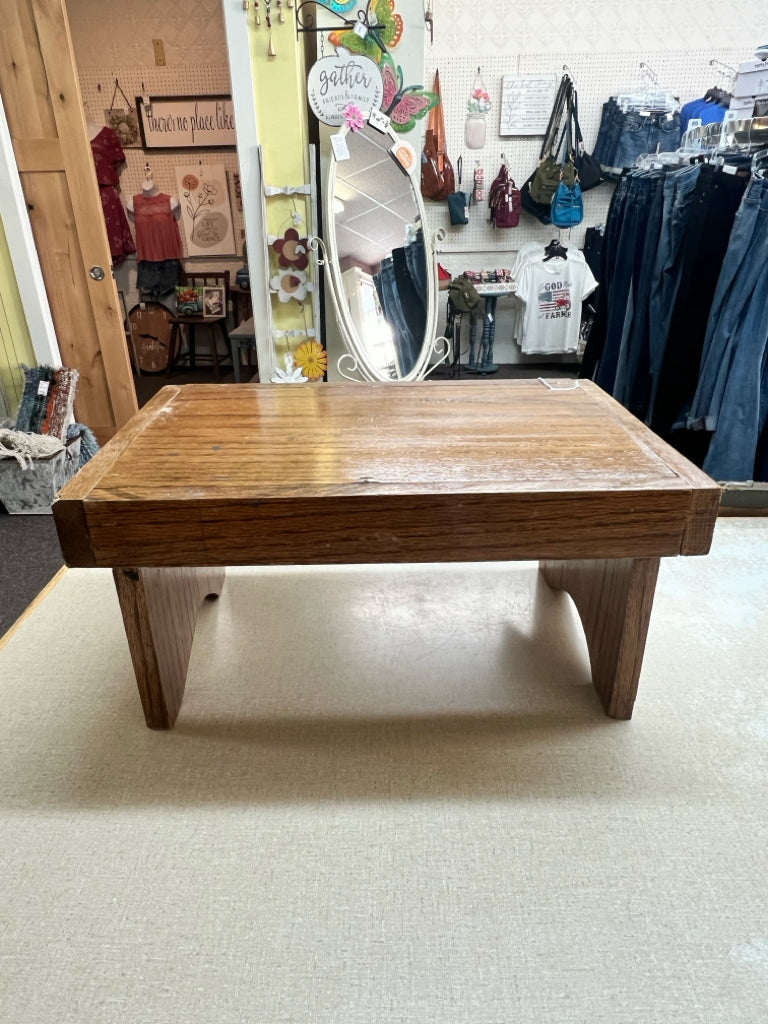 Small vintage wood stool