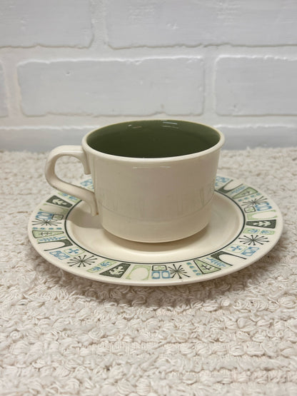 Taylorstone Cup & Saucer Set - Atomic Pattern MCM