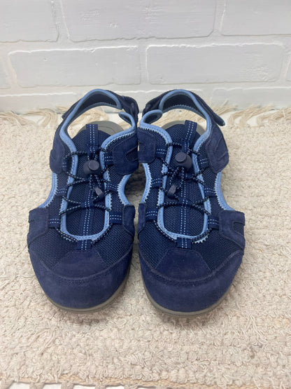 Shoe Size 9 Land's End blue closed toe all weather sandal