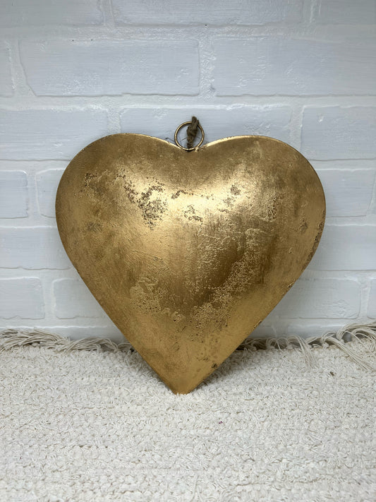 Gold Metal Heart - Large