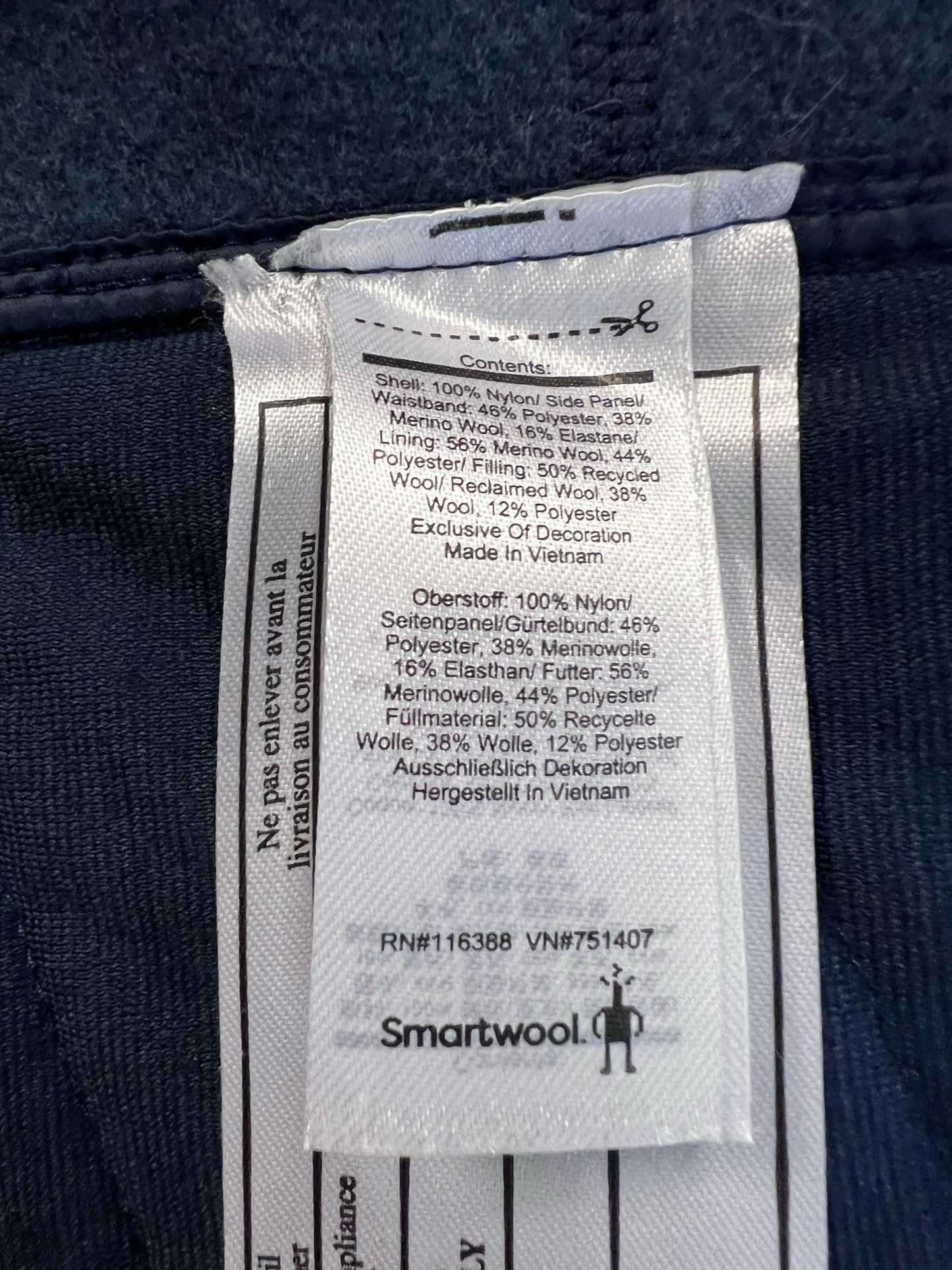 Size M Smart Wool Merino Wool Lined Nylong Outdoor Skirt Navy Blue