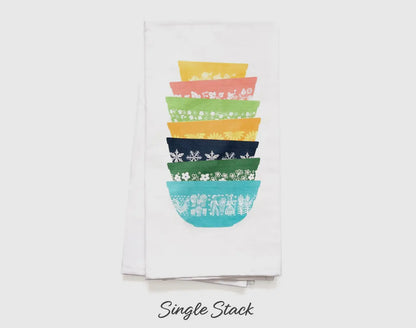 Pyrex-Inspired Retro Cotton Tea Towel