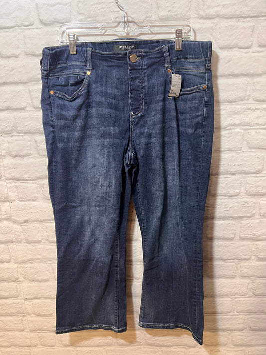 Liverpool Size 16W Gia Glider Cropped Jeans