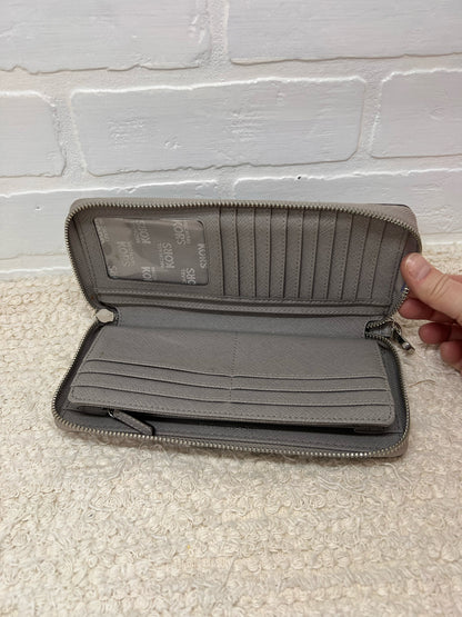 MICHAEL Michael Kors Gray Pebbled Leather Wristlet Wallet