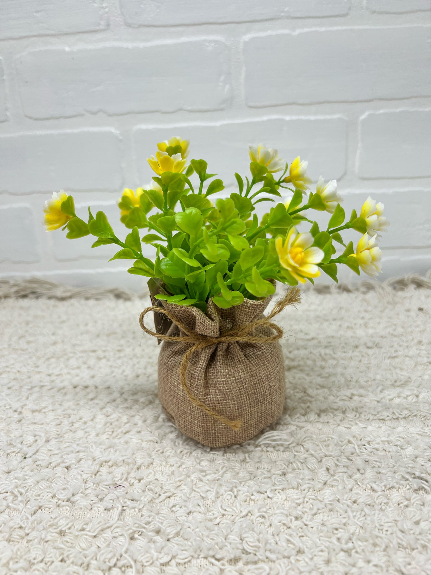 dark yellow faux flowers