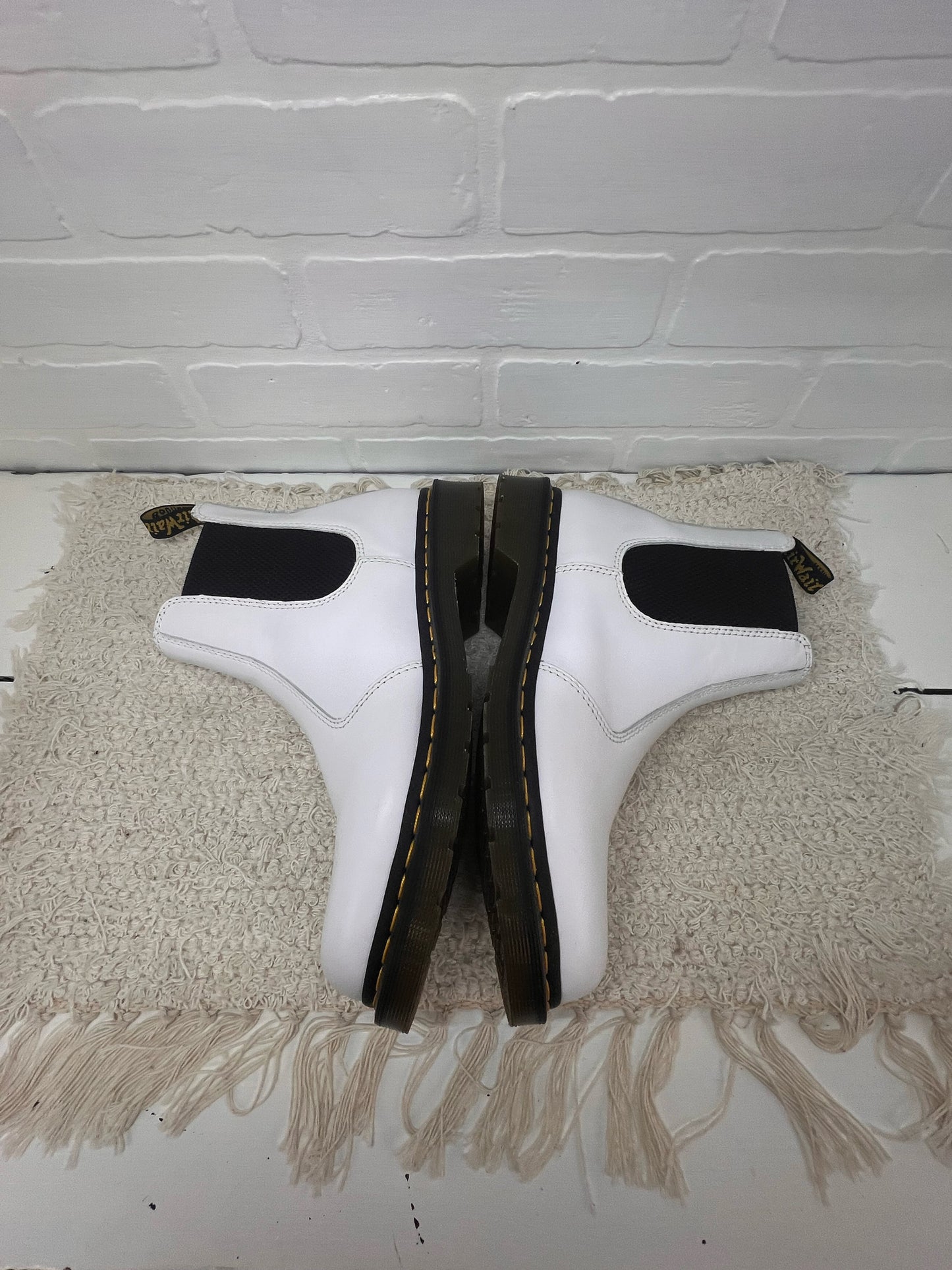 Shoe Size 11 Doc Martins White Chelsea Style Pull On Boot