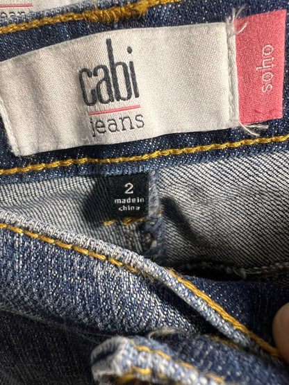 CAbi Size 2 Mid-Rise SoHo Cropped Length Jeans