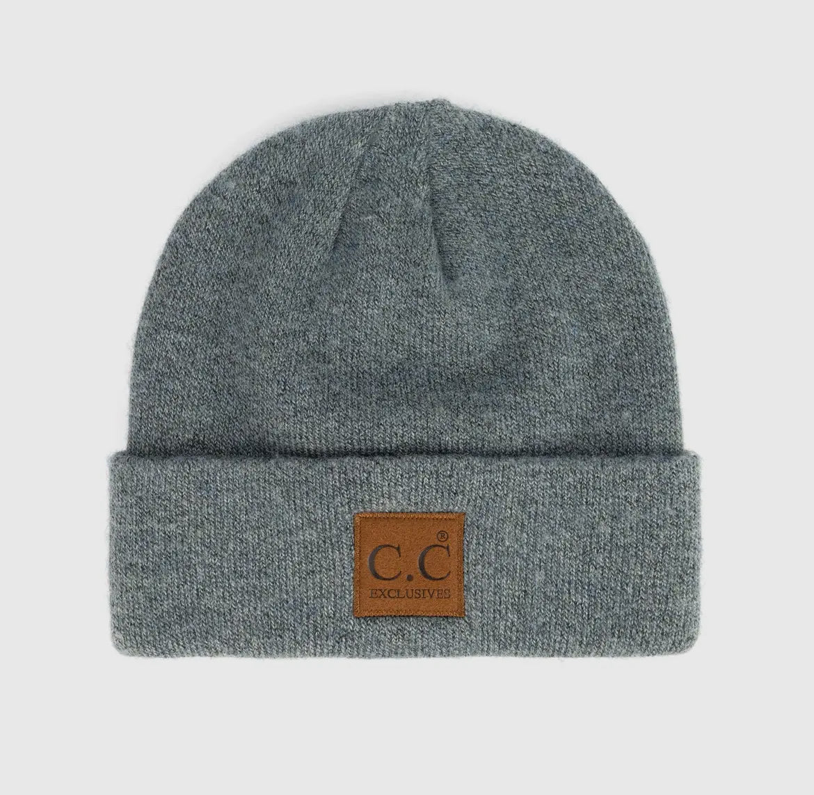 CC Heather Knit Basic Beanie – Unisex Eco-Friendly Winter Hat